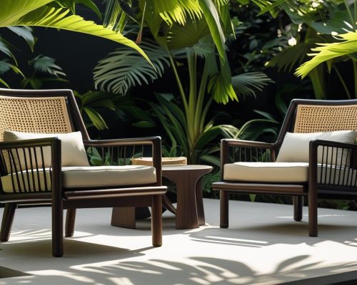 modern bali style garden or outdoor furniture