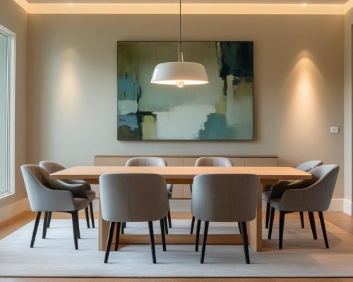 modern dining area